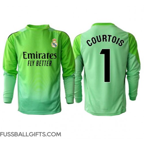 Real Madrid Thibaut Courtois #1 Torwart Fußballbekleidung Auswärtstrikot 2025-26 Langarm